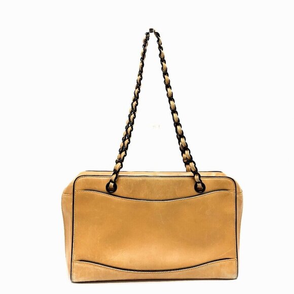 CHANEL CC Mark Chain bag Shoulder Bag Calf leather Brown/Black/GoldHardware - Picture 2 of 16